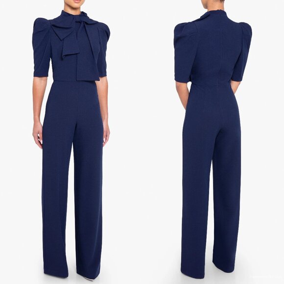 Black Halo Ara Bow Straight Leg Jumpsuit